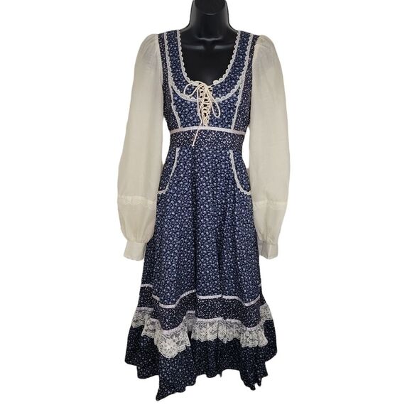 Vintage Dresses & Skirts - Gunne Sax by Jessica floral dress prairie vintage size 7